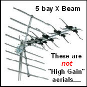 5 bay X beam aerials, not high gain....